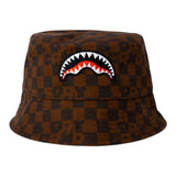 Sprayground Cappello Modello Pescatore Fantasia Quadri per Bambino SP14998GRY MARRONE SPRAYGROUND 