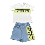 Iceberg Completo 2 Pezzi Bicolore T-Shirt-Bermuda per Neonato CMBICE5104BX BIANCO ICEBERG 