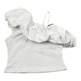 Marc Ellis Top Tinta Unita con Balze per Bambina JMJTP14169 BIANCO MARC ELLIS 