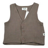 Petit Indi Gilet Tinta Unita per Bambino SS25BK7228XJ MARRONE PETIT INDI 