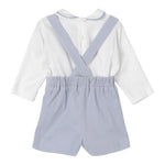 LA STUPENDERIA completo 2pz salopette-body bicolore Bianco/azzurro per Neonato TBCT07 BIANCO/AZZURRO LA STUPENDERIA 