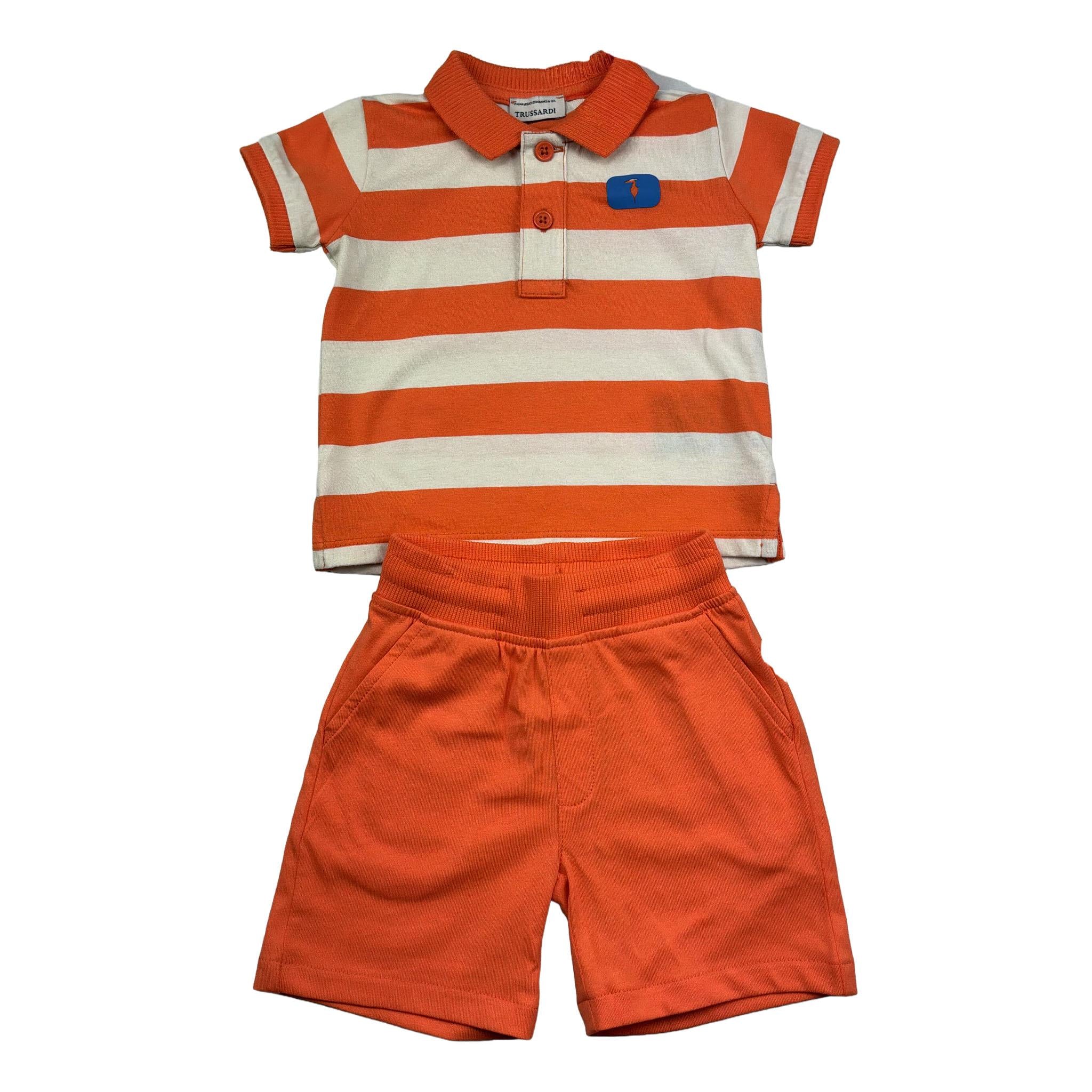 Trussardi Completo 2 Pezzi Polo-Bermuda Tinta Unita per Neonato TIP26082CJ ARANCIONE TRUSSARDI 