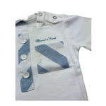 Manuel & Frank Body Mezza Manica Tinta Unita per Neonato MF7223I PANNA MANUEL & FRANK 