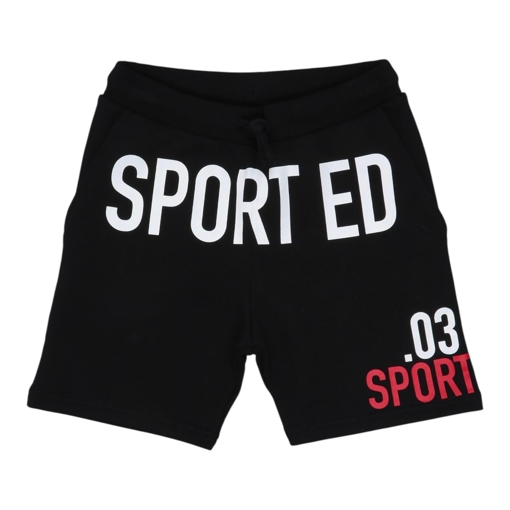 Dsquared2 Bermuda Tuta Tinta Unita con Logo per Bambino DQ0010 NERO DSQUARED2 