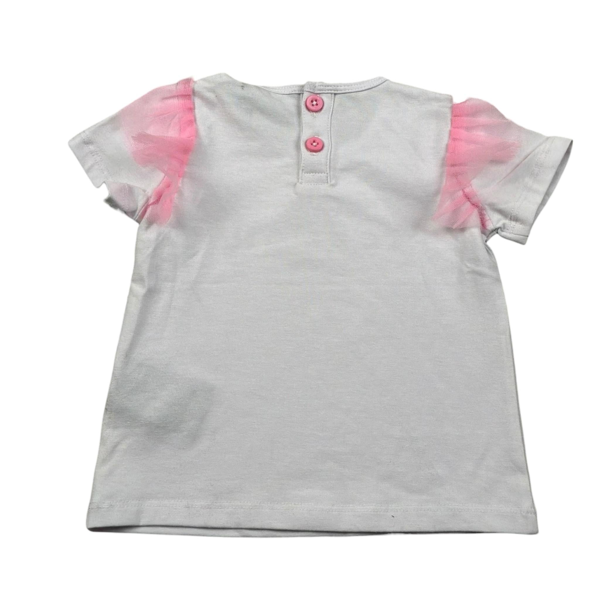 John Richmond T-Shirt Girocollo Tinta Unita con Tulle per Neonata RIP25041TS BIANCO JOHN RICHMOND 
