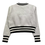 MARC ELLIS maglia girocollo tinta unita con logo e profili in contrasto Bianco per Bambina JMJSW00187X BIANCO MARC ELLIS 