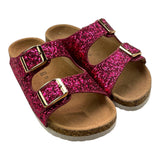 Colors Of California Ciabatta Tinta Unita Glitterata Fuxia Per Bambina