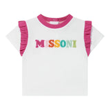 MISSONI t-shirt tinta unita con logo Bianco per Neonata MU8031 BIANCO MISSONI 