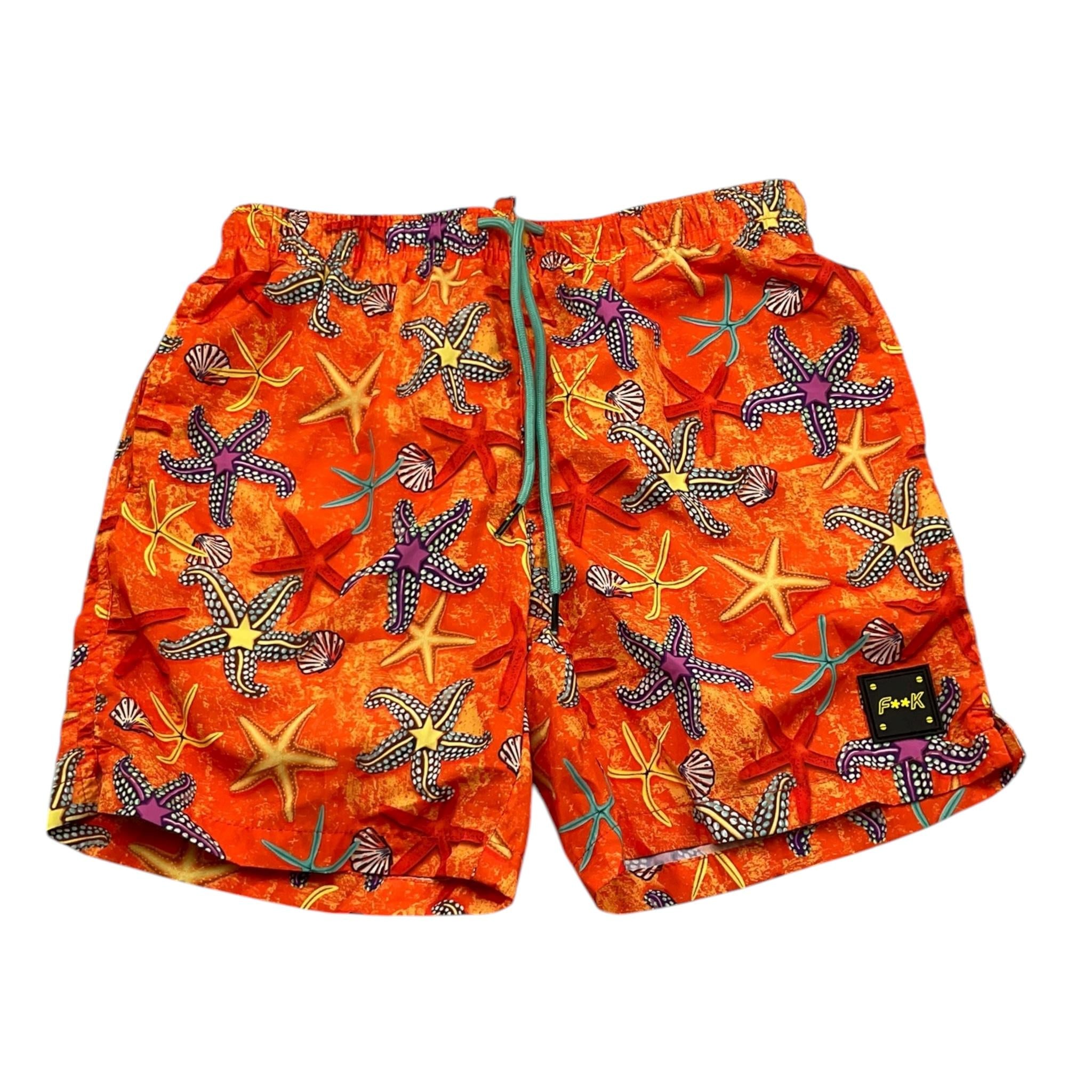 F**K Costume Modello Boxer Tinta Unita con Stampa per Bambino FJ242040X04 ARANCIONE F**K 