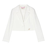 Miss Blumarine Giacca Tinta Unita per Bambina IA4019 PANNA MISS BLUMARINE 