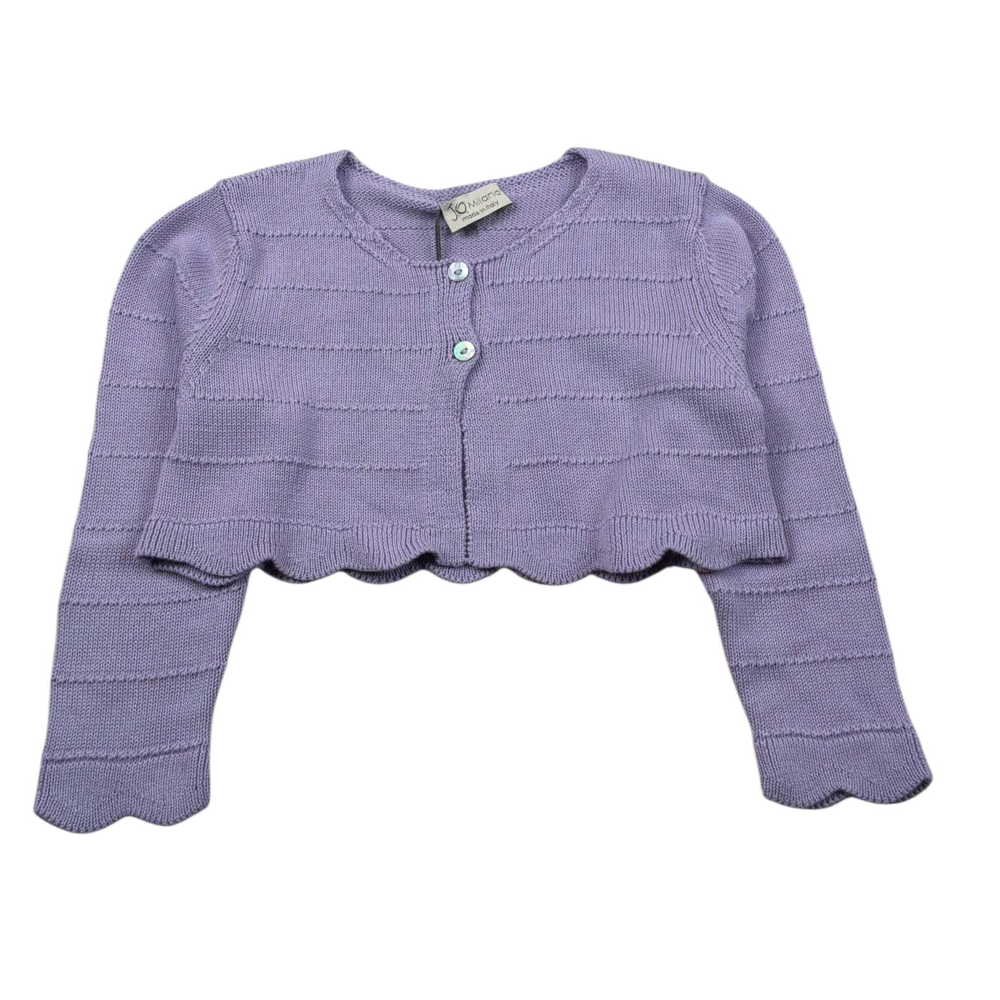 J.O. Milano Coprispalle Tinta Unita con Ricami per Bambina 573X1JXX LILLA J.O. MILANO 