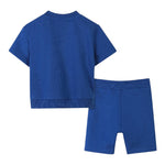 Timberland Completo 2 Pezzi Tinta Unita Felpa-Bermuda per Neonato T60509 BLU TIMBERLAND 