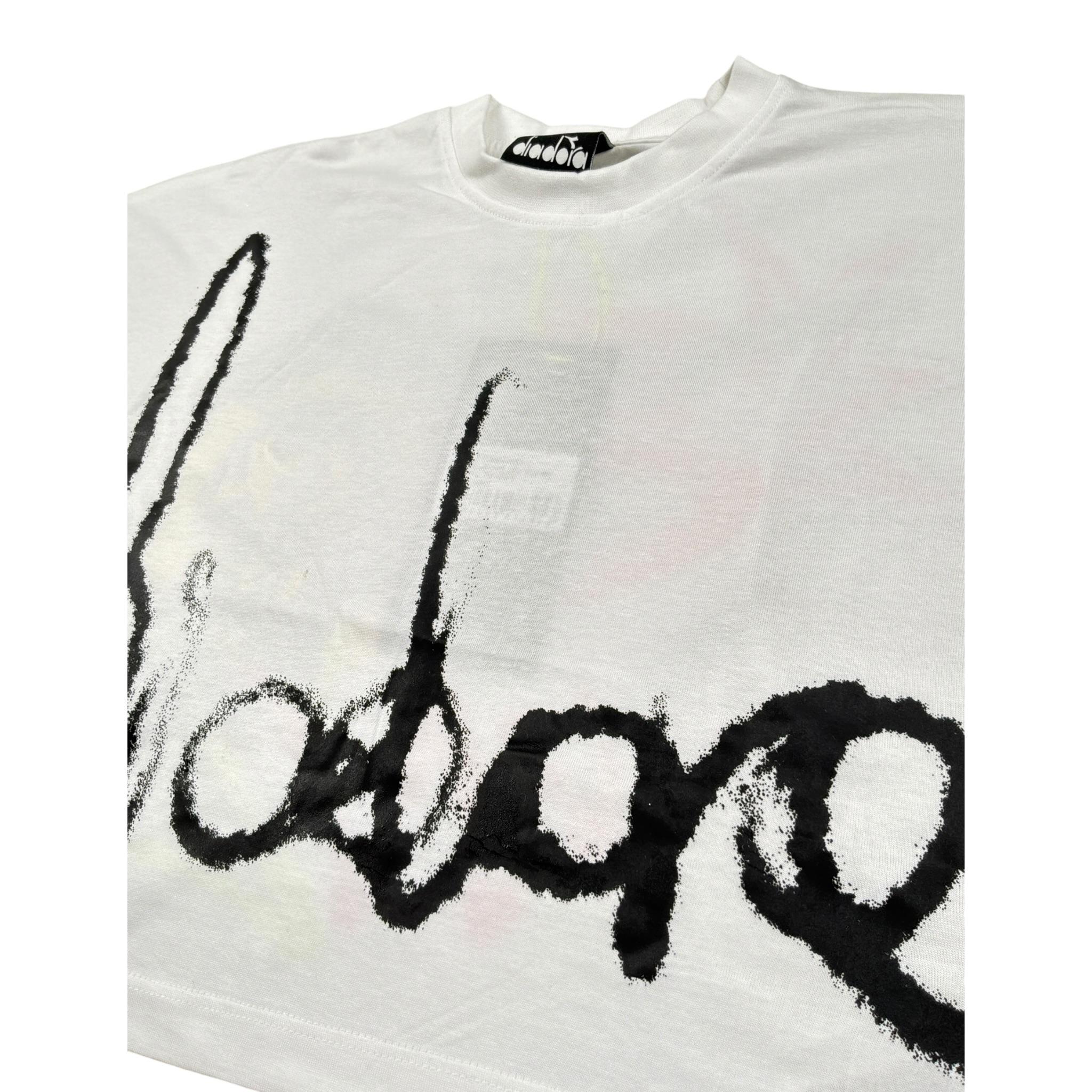 Diadora T-Shirt Modello Crop tinta unita con Stampa Bianco per Bambina S4DIJGTH095 BIANCO DIADORA 