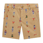 Guess Bermuda Tinta Unita con Fantasia Orsi per Bambino N5RD01WFY91J BEIGE GUESS 