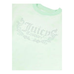 Juicy Couture Felpa Tinta Unita Girocollo con Brillantini per Bambina JBX6496 VERDE JUICY COUTURE 