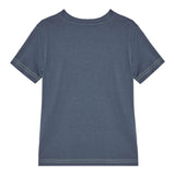 Guess T-Shirt Girocollo Tinta Unita con Stampa per Bambino N5RI15K8HM4JX BLU GUESS 