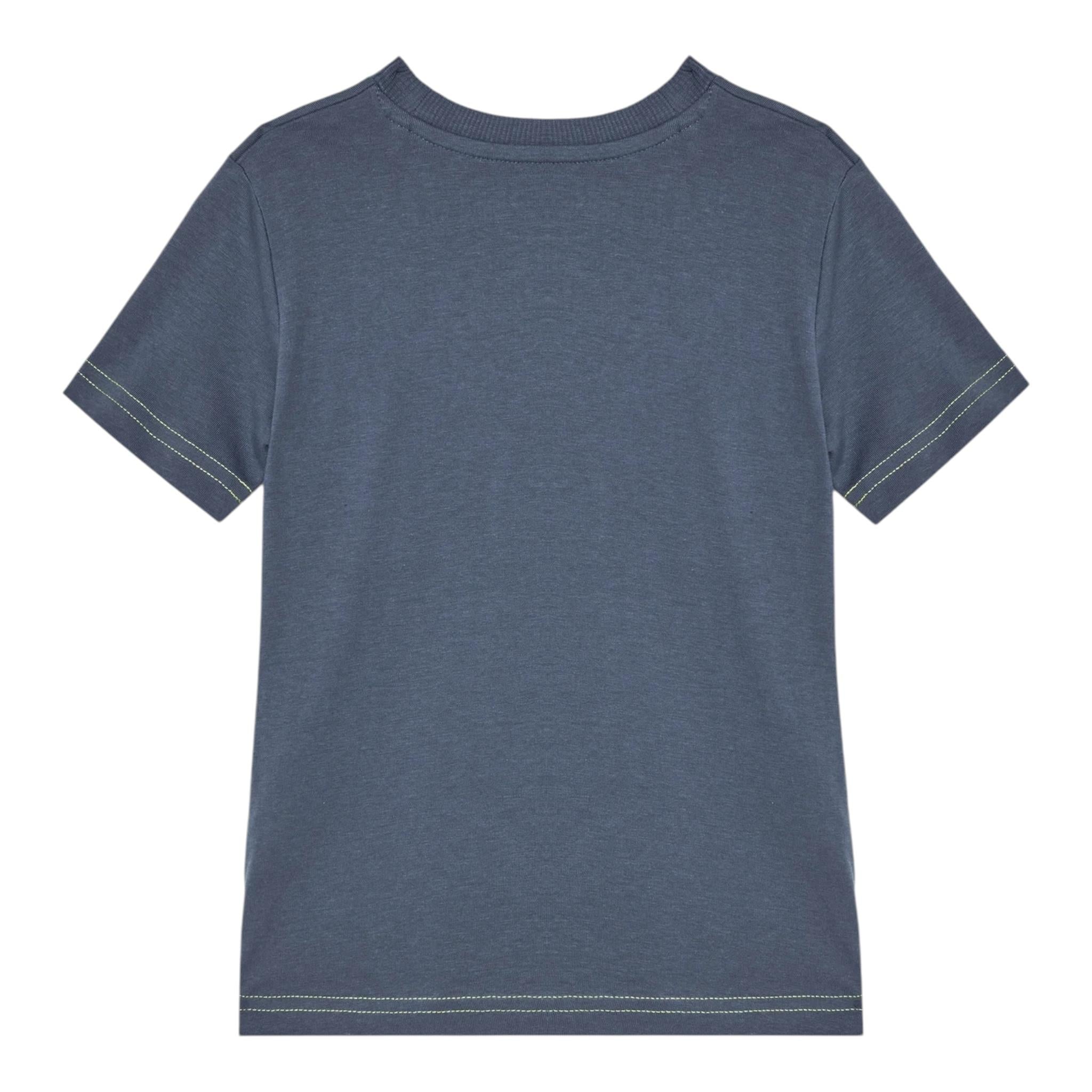 Guess T-Shirt Girocollo Tinta Unita con Stampa per Bambino N5RI15K8HM4JX BLU GUESS 