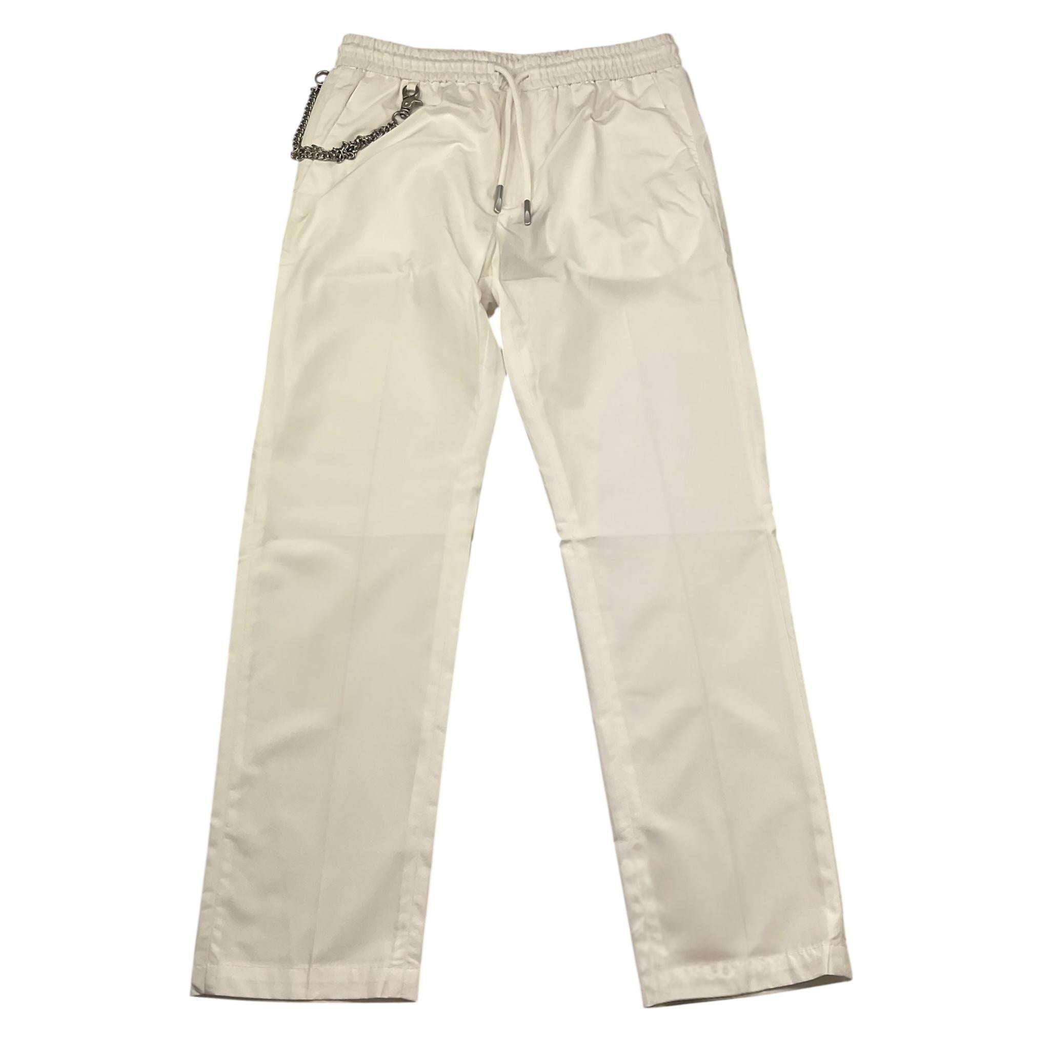 Antony Morato Pantalone Tinta Unita con Elastico In Vita per Bambino MKTR00240 BIANCO ANTONY MORATO 