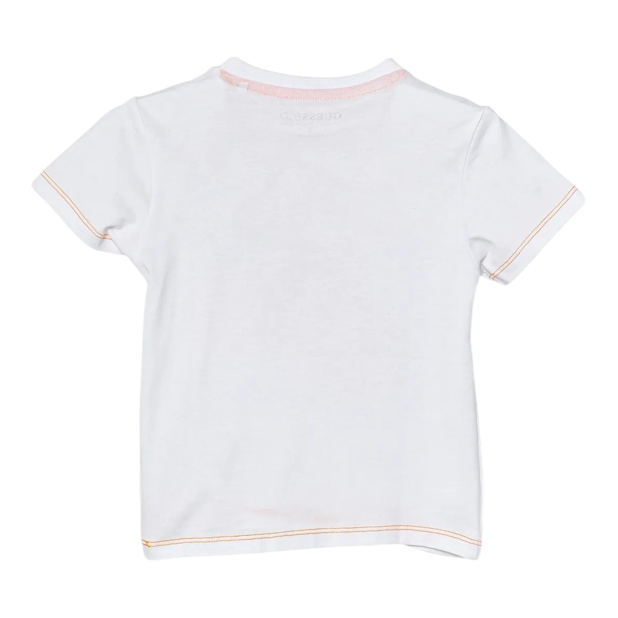 Guess T-Shirt Tinta Unita con Stampa per Bambino N5GI00K8HM4 BIANCO GUESS 