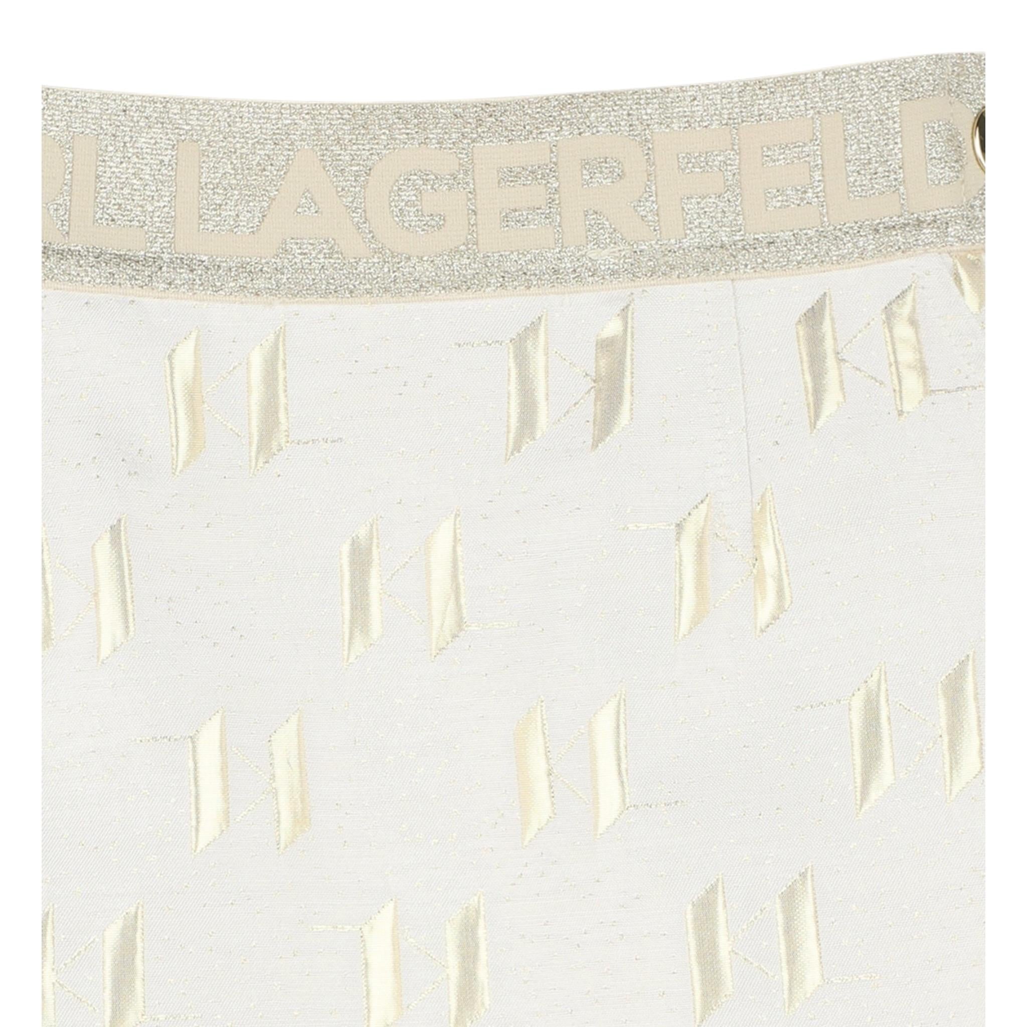 Karl Lagerfeld Gonna tinta unita con Elastico In Vita Beige per Bambina Z30584X BEIGE KARL LAGERFELD 