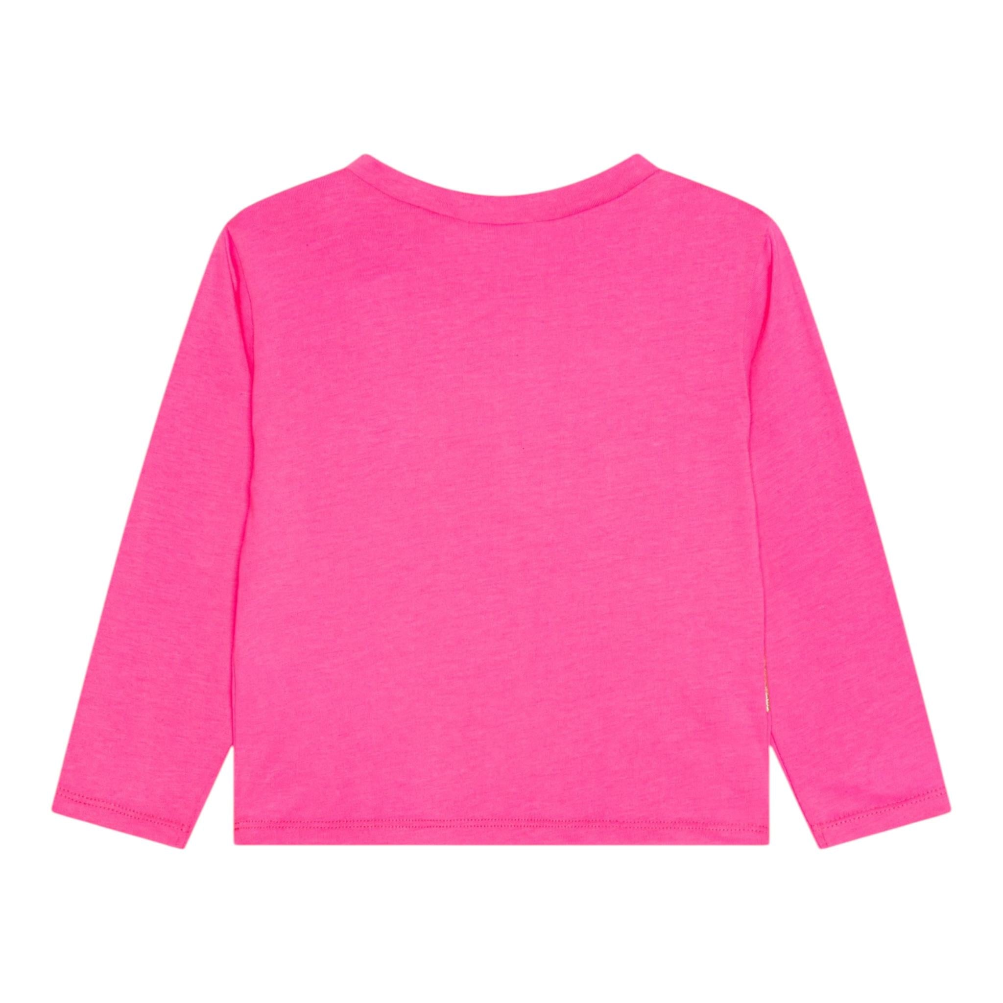 BillIEBLUSH shirt girocollo tinta unita con stampa  Fuxia per Neonata U20406 FUXIA BillIEBLUSH 