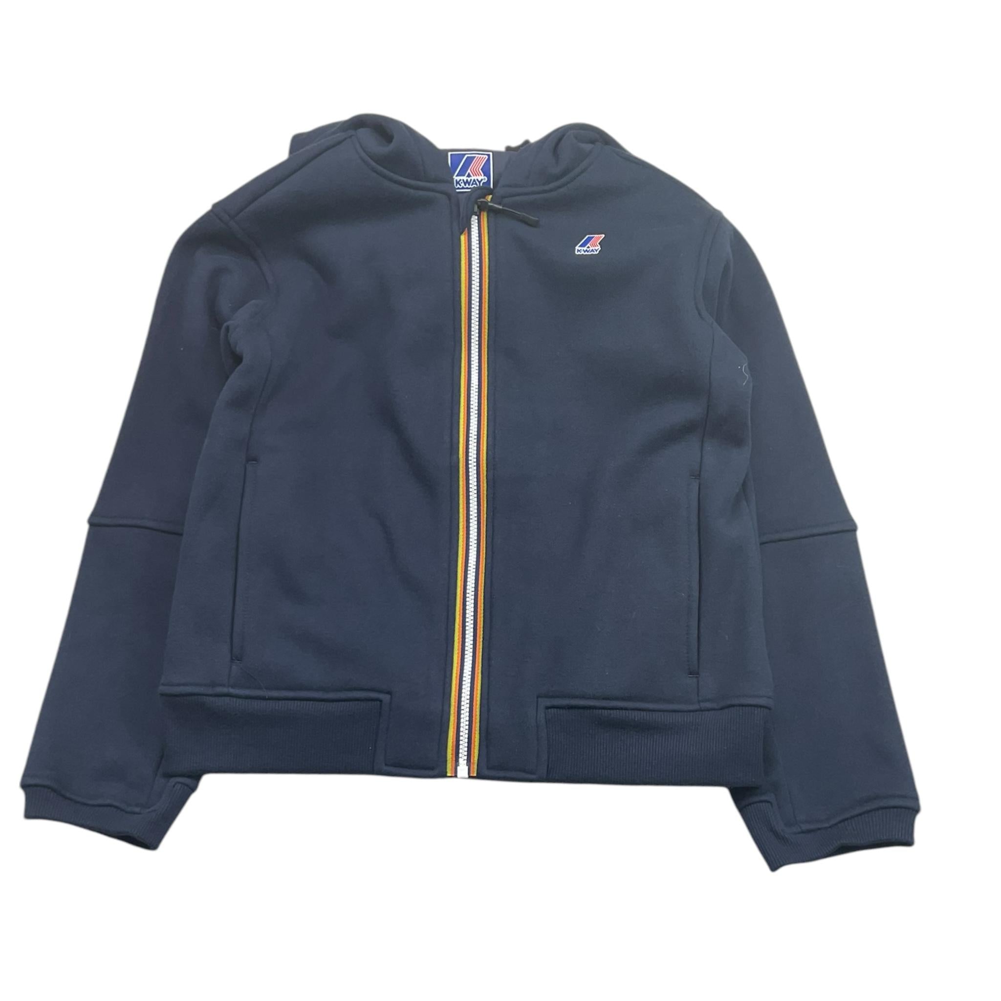 K-WAY felpa tinta unita con zip e cappuccio Blu per Bambino K7141VW BLU K-WAY 