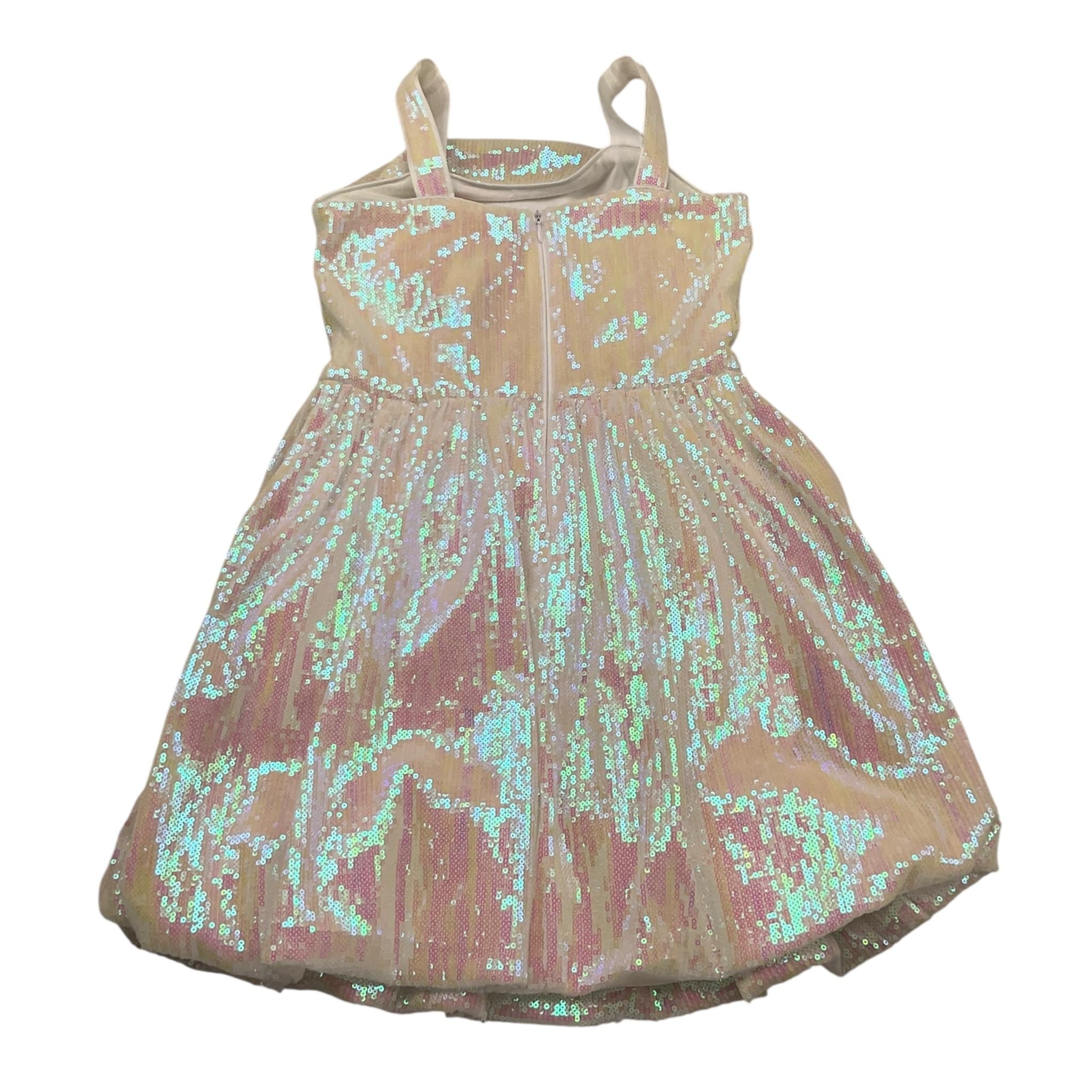 Liu Jo Abito Giromanica Tinta Unita Paillettata per Bambina GA5132 BIANCO LIU JO 