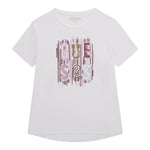 Guess T-Shirt Girocollo Tinta Unita con Paillettes per Bambina J5RI19KAPO0 BIANCO GUESS 