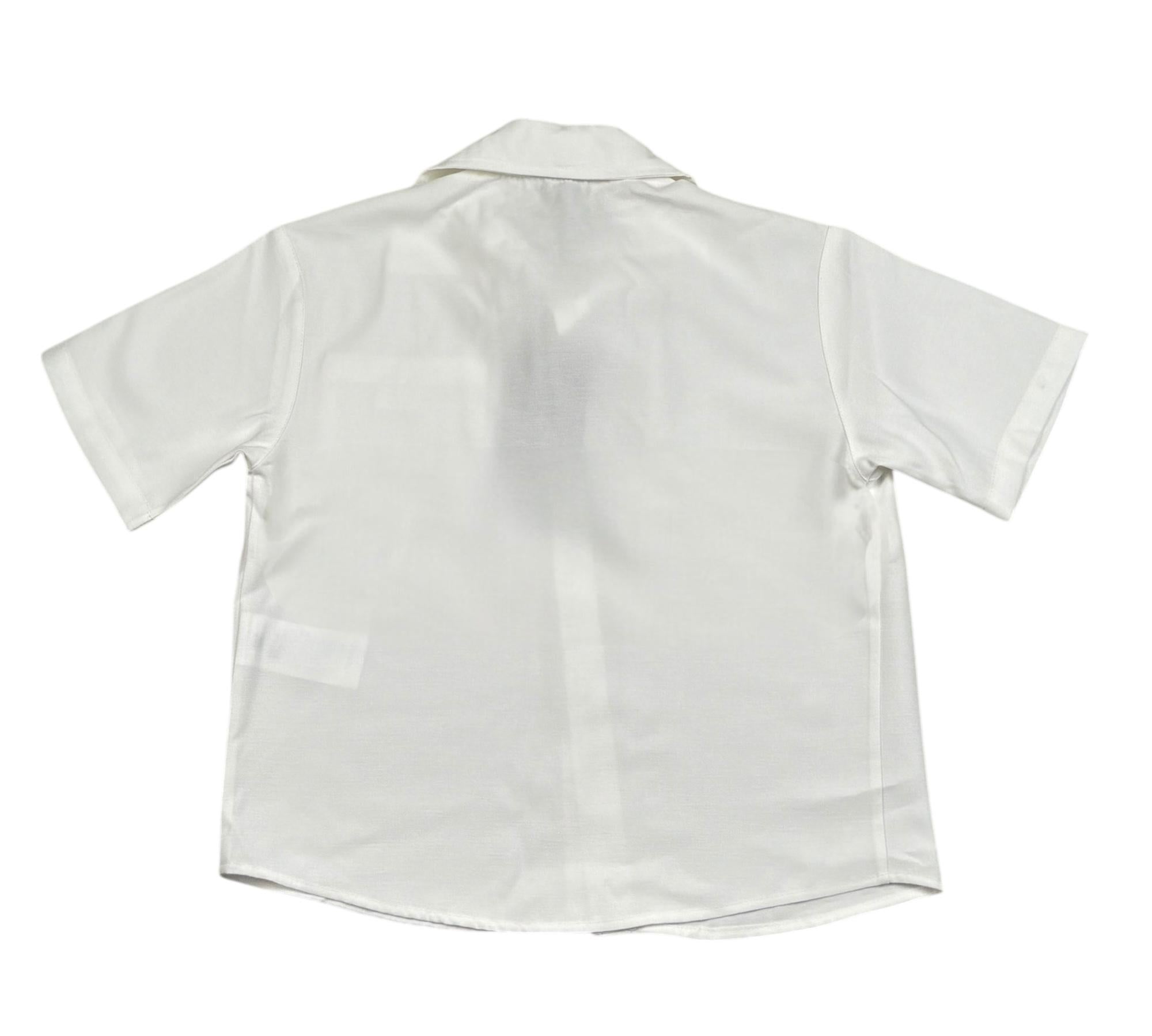 Paolo Pecora Camicia Mezza Manica Tinta Unita per Bambino PP4302 BIANCO PAOLO PECORA 