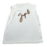 Jijil Canotta tinta unita con Applicazioni Bianco per Bambina JJE23TS027 BIANCO JIJIL 