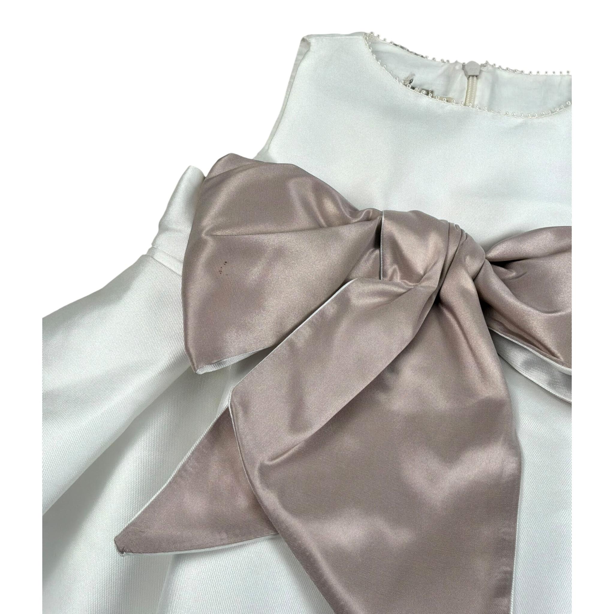 La Stupenderia Abito Giromanica Tinta Unita per Neonata CBAB62X BIANCO LA STUPENDERIA 