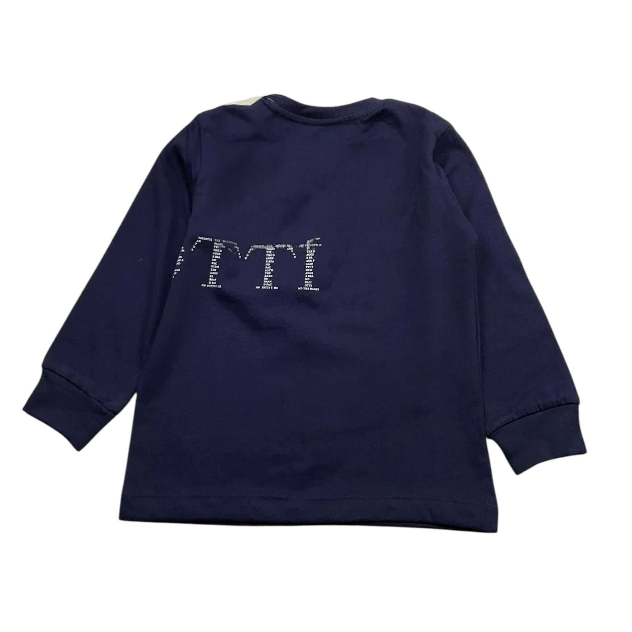 CESARE PACIOTTI shirt girocollo tinta unita con stampa Blu per Neonato TSP5375B BLU CESARE PACIOTTI 