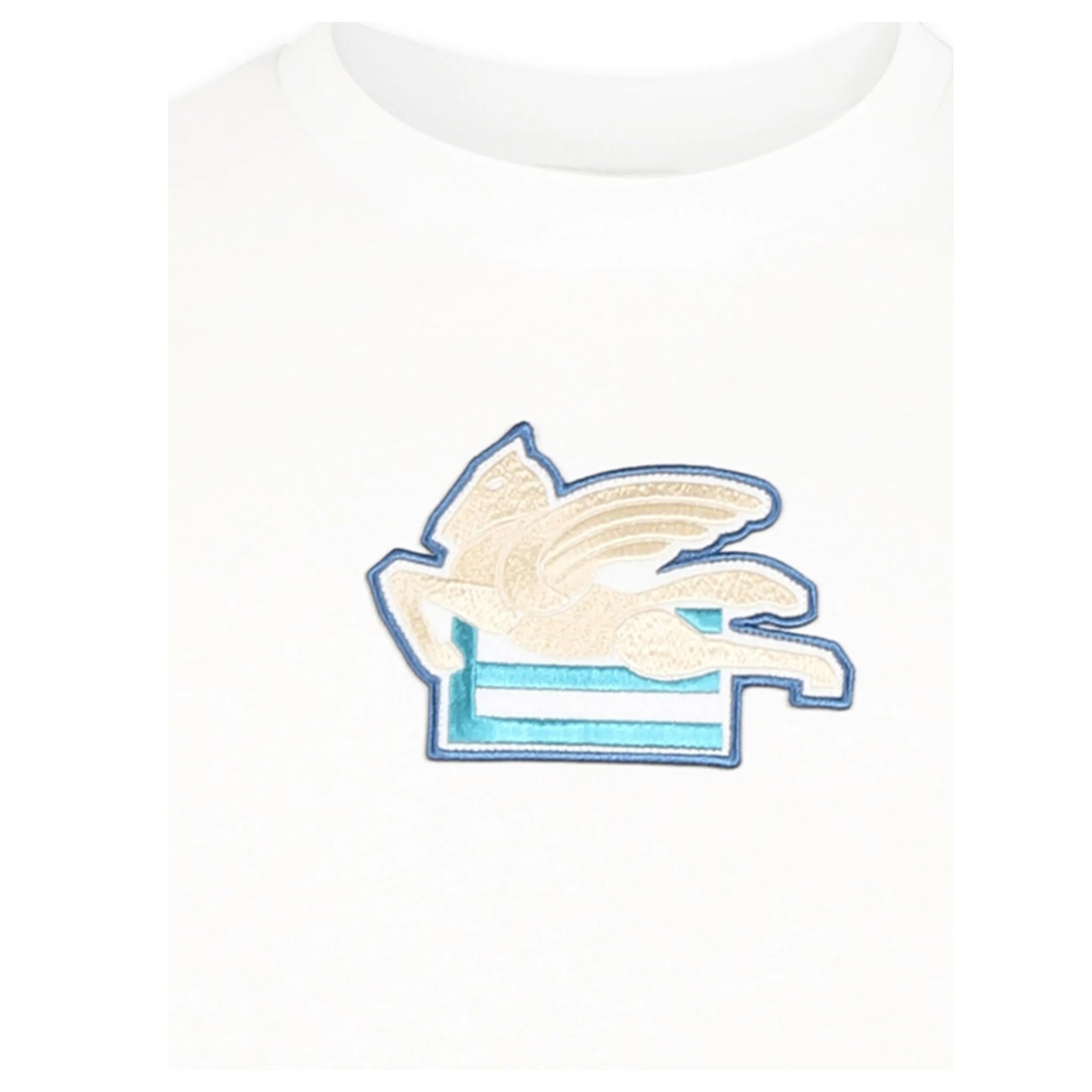 Missoni T-Shirt Girocollo Tinta Unita con Stampa per Bambino GW8P51 BIANCO MISSONI 
