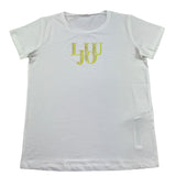 Liu Jo T-Shirt Girocollo Tinta Unita con Logo per Bambina GA5116X BIANCO LIU JO 