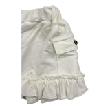 Bamboom+Babies Gonna Tinta Unita Traforata con Ricami Bianco per Neonata