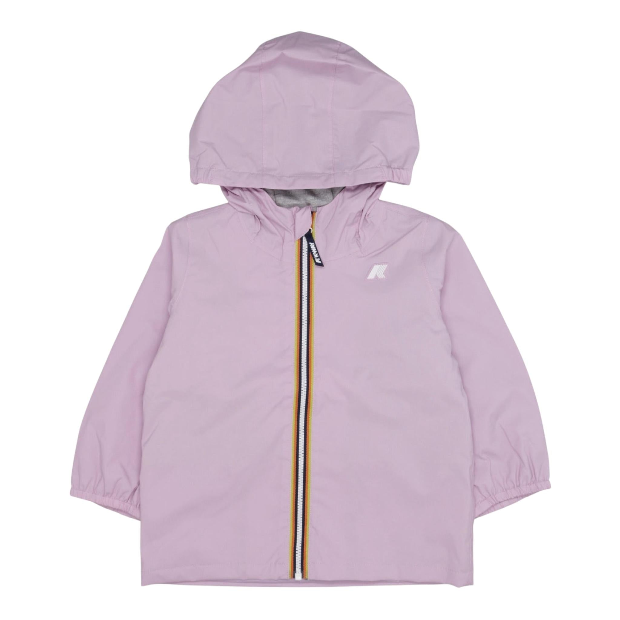 K-Way Giubbino Tinta Unita con Zip E Cappuccio per Bambina K2148NW LILLA K-WAY 