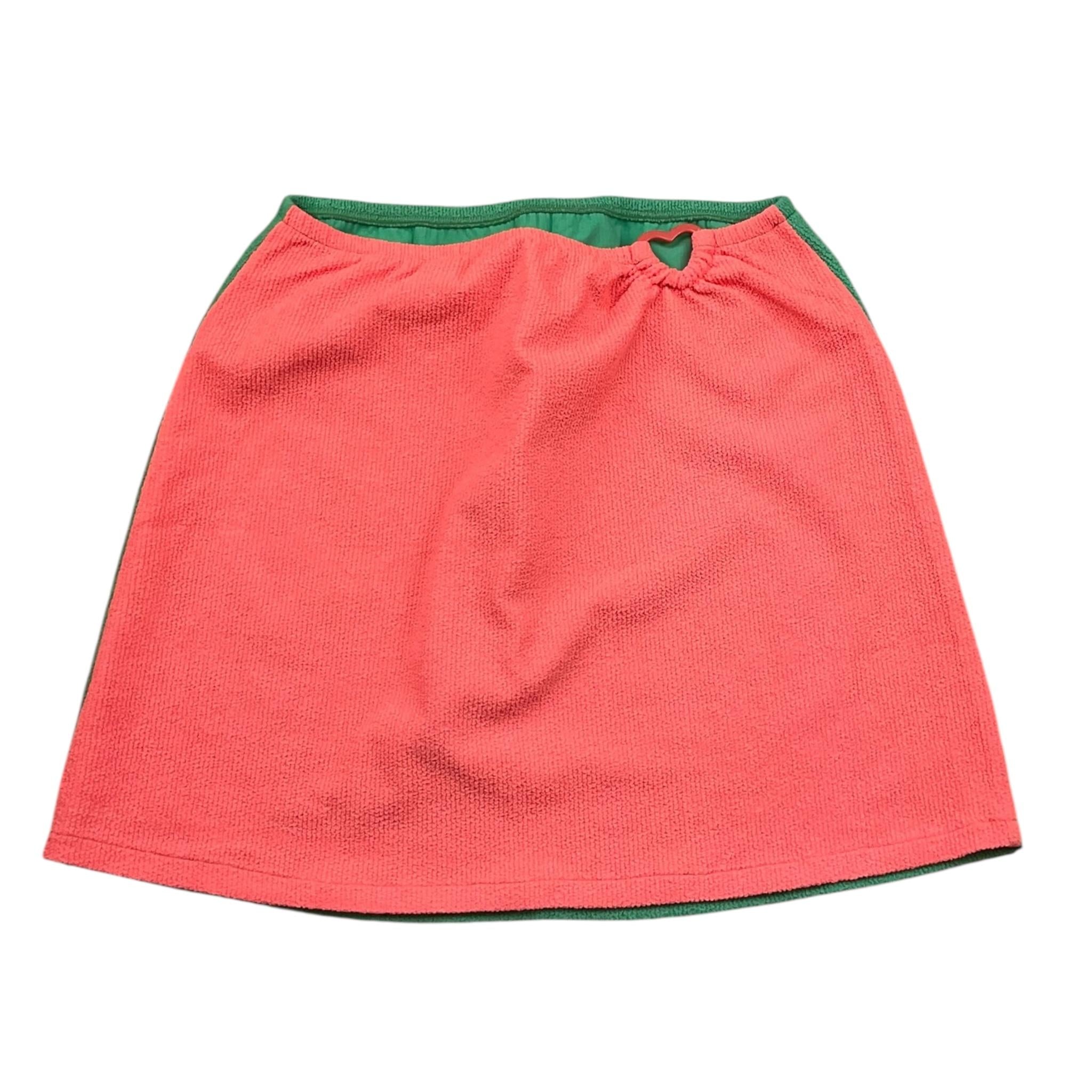 Mefui Gonna Bicolore con Elastico In Vita per Bambina MJ250416 CORALLO/VERDE ACQUA MEFUI 