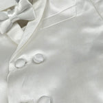 Valentino Minale Completo 5 Pezzi Giacca-Camicia-Gilet-Papillin-Pantalone per Neonato FM31071 BIANCO VALENTINO MINALE 