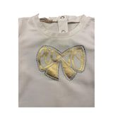 LIU JO shirt girocollo tinta unita con stampa in contrasto Bianco per Neonata KF2194 BIANCO LIU JO 
