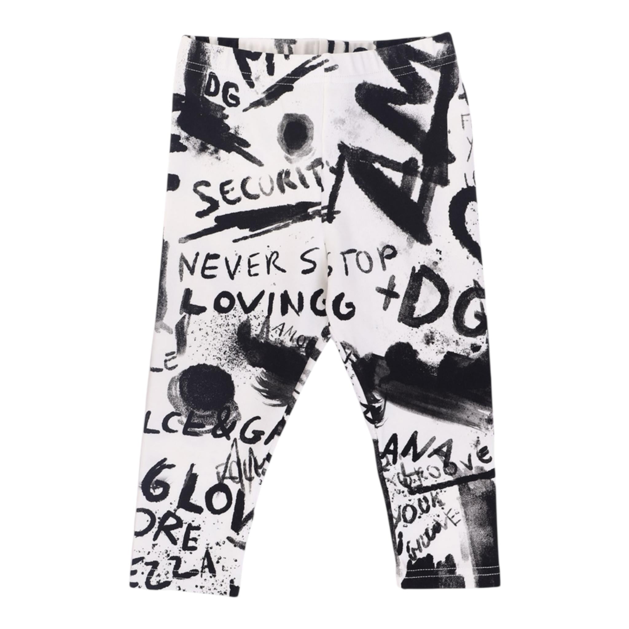 DOLCE & GABBANA leggins stampa fantasia Bianco per Neonata L2JP5BN BIANCO DOLCE & GABBANA 