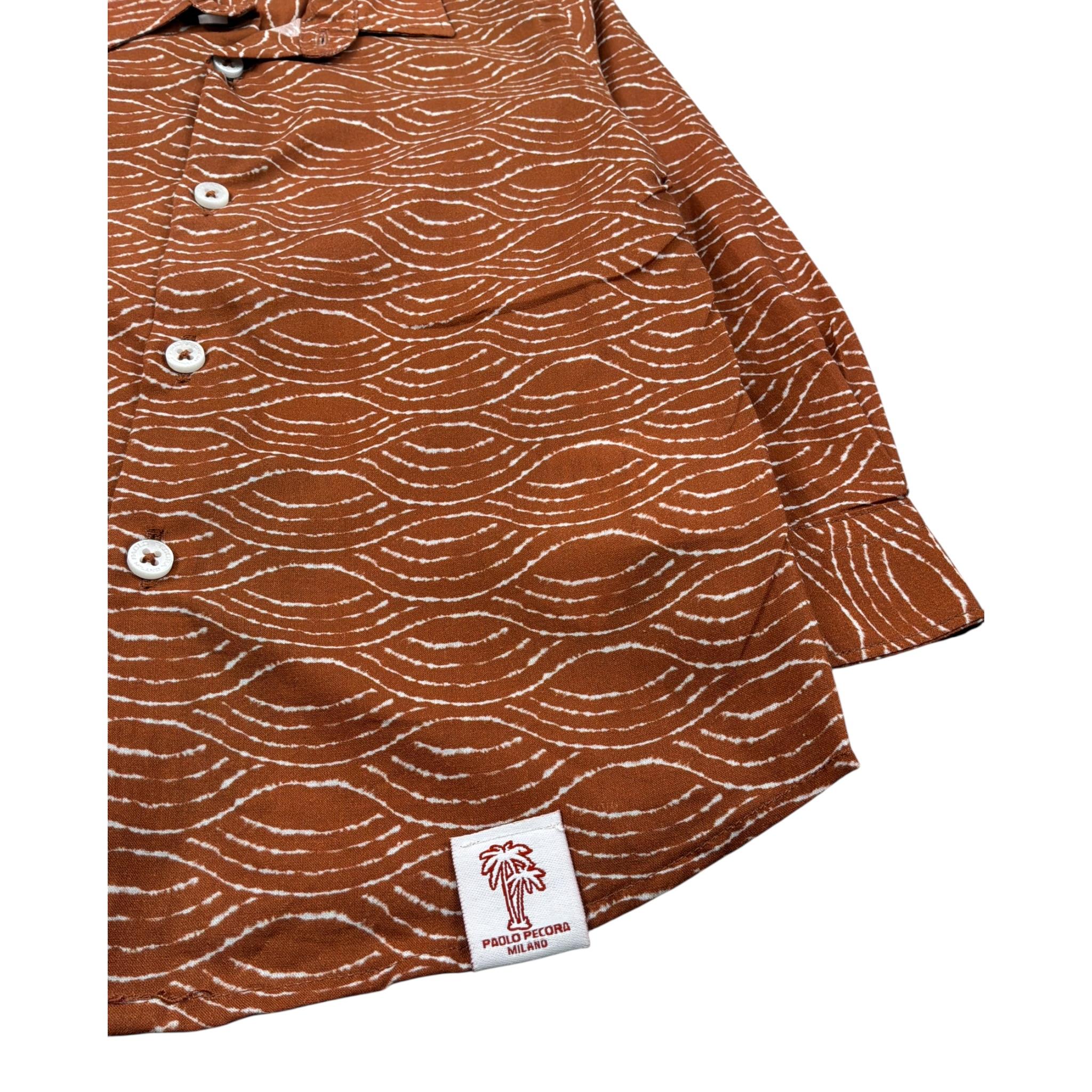 Paolo Pecora Camicia Manica Lunga tinta unita Marrone per Neonato PP3696 MARRONE PAOLO PECORA 
