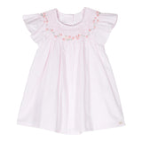 abito mezza manica fantasia quadretti e ricami fiori RBE11 ROSA TARTINE ET CHOCOLAT 