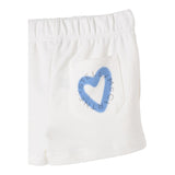 Stella Mccartney Short Tinta Unita con Stampa per Bambina TW6D99J BIANCO STELLA McCARTNEY 