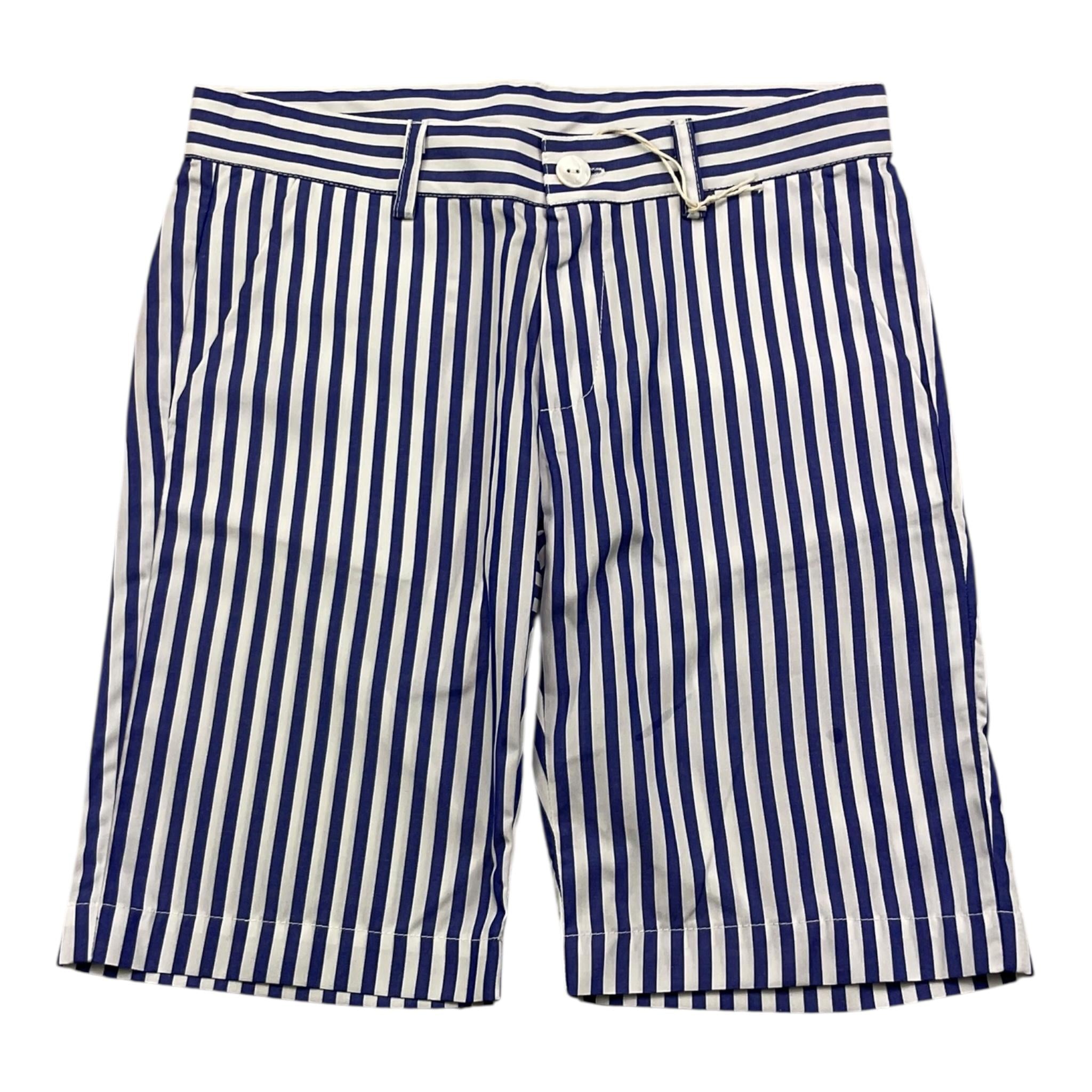 Little Bear Bermuda Tinta Unita con Fantasia A Righe per Neonato 82100N BIANCO LITTLE BEAR 