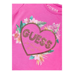 Guess T-Shirt Girocollo Tinta Unita con Logo per Neonata K5GI10K6YW4N FUXIA GUESS 