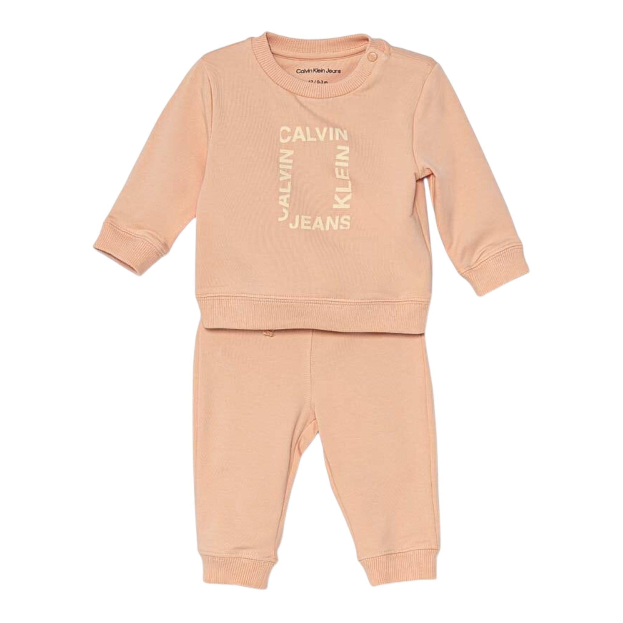 CALVIN KLEIN completo 2pz felpa-pantalone con stampa Pesca per Bambino IN0IN00213 PESCA CALVIN KLEIN 
