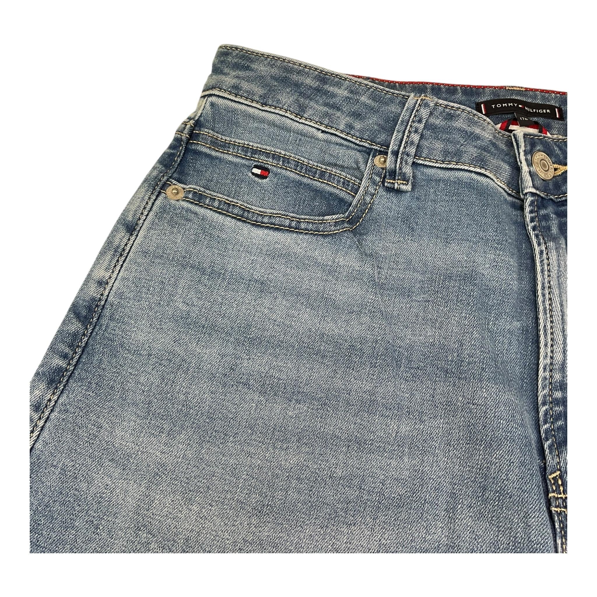 Tommy Hilfiger Bermuda In Denim Tinta Unita per Bambino KB0KB09039 AZZURRO TOMMY HILFIGER 