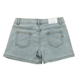 Vicolo Short In Denim Tinta Unita con Girovita Regolabile per Bambina 3146SD00241X AZZURRO VICOLO 