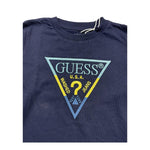 GUESS shirt girocollo tinta unita ocn logo Blu per Bambino N4YI36K8HM4X BLU GUESS 