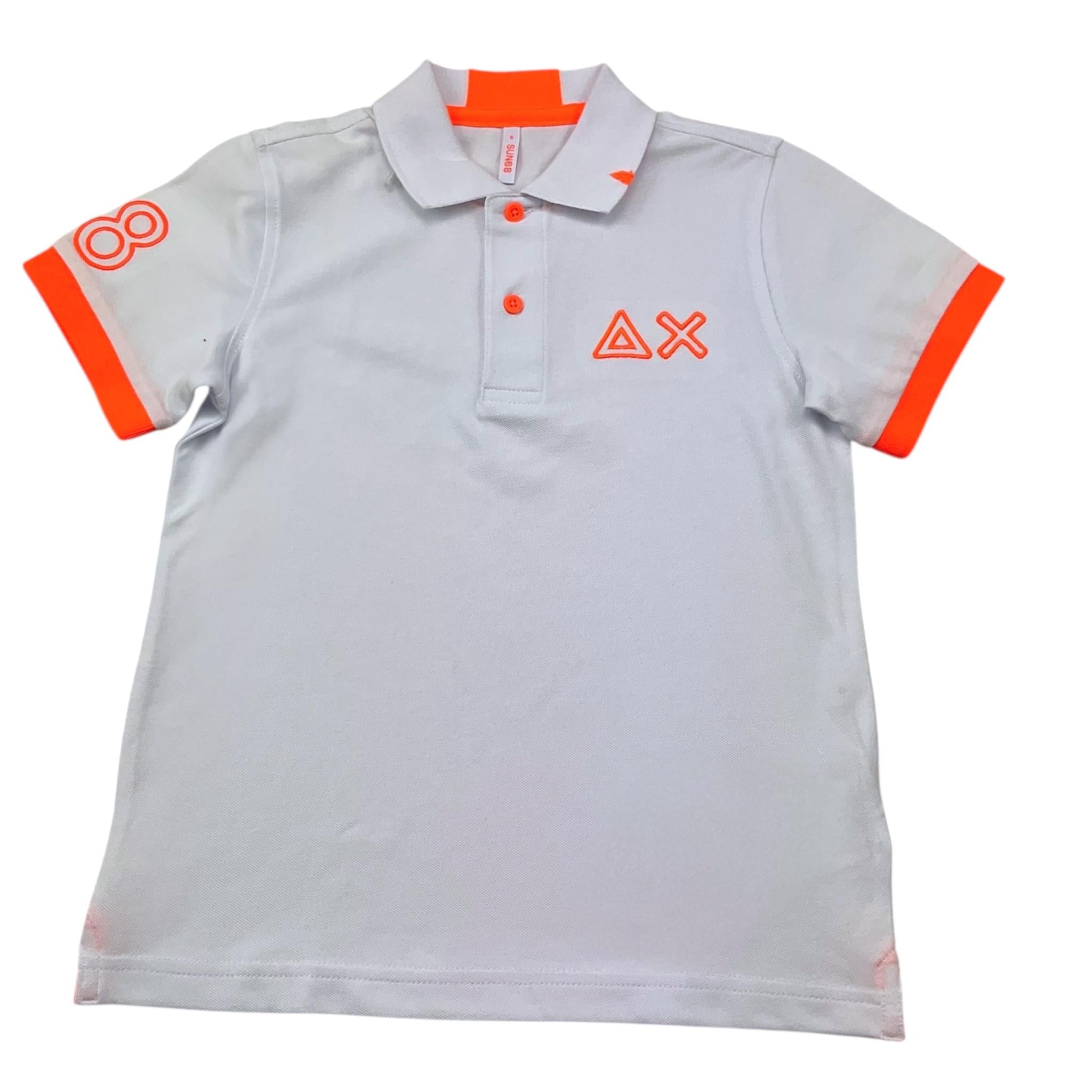Sun68 Polo Mezza Manica Tinta Unita per Bambino CPA35322 BIANCO SUN68 